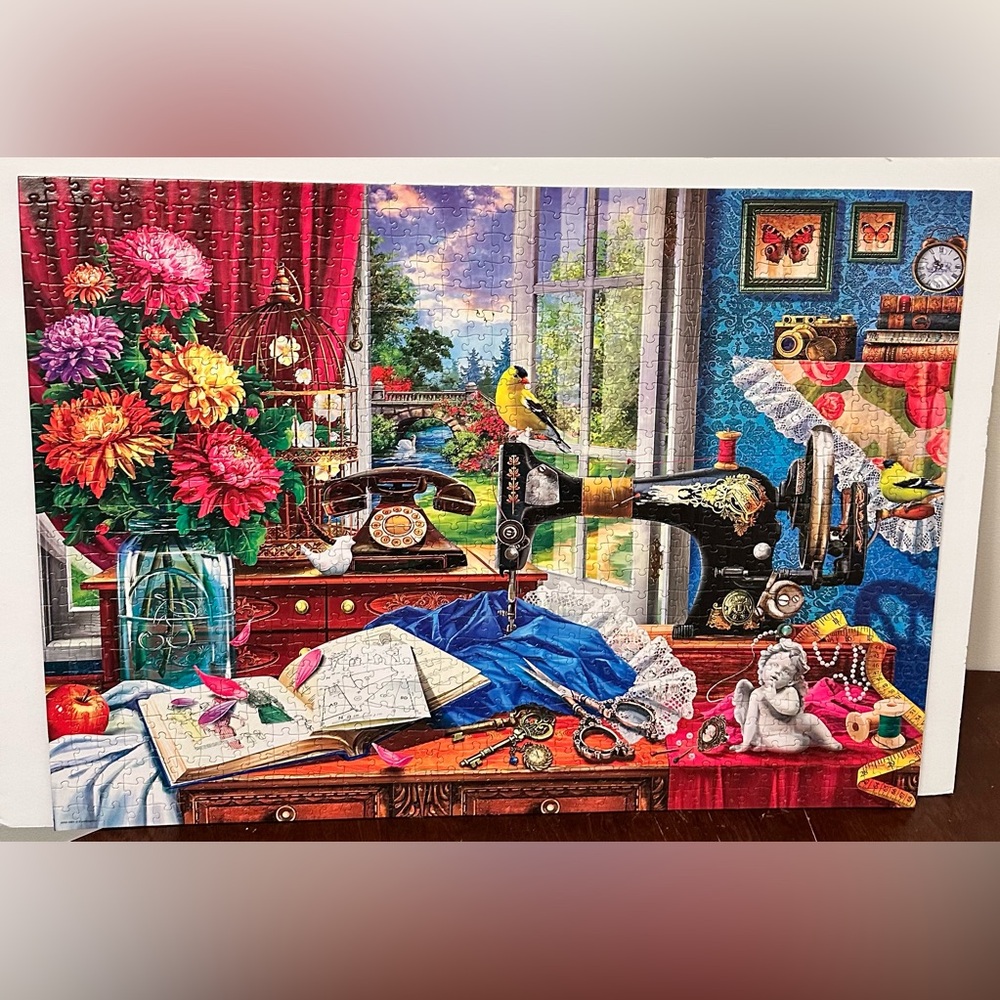 Colorful Vintage Sewing Machine Puzzle